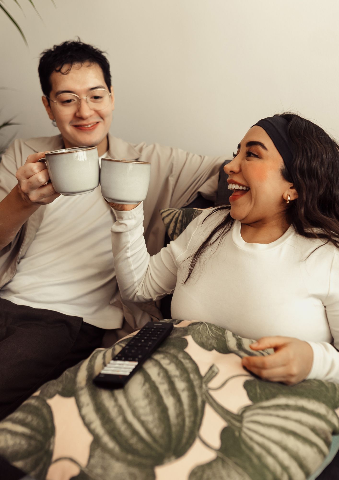 Two women having a drink